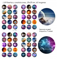 Constelaciones y planetas (Ref. 1.18) formato redondo